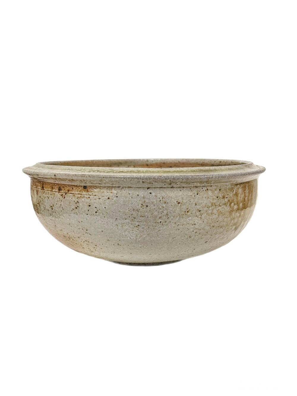 Vintage Japanese Handmade Ceramic Pottery Bowl Earthy Drip Glaze